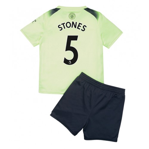 Dres Manchester City John Stones #5 Rezervni za djecu 2022-23 Kratak Rukav (+ kratke hlače)